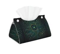 Decorative Tissue Box Cover Circuit Board Tissue Box Holder Aesthetic Leather Storage Organizer Box for Bathroom Vanity Tabletop Night Stands Office Funny Home Decorative Tissue Case