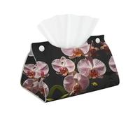 Decorative Tissue Box Cover Ophelia Orchid Tissue Box Holder Aesthetic Leather Storage Organizer Box for Bathroom Vanity Tabletop Night Stands Office Funny Home Decorative Tissue Case