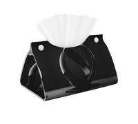 Decorative Tissue Box Cover Piece of Black Ornament Tissue Box Holder Aesthetic Leather Storage Organizer Box for Bathroom Vanity Tabletop Night Stands Office Funny Home Decorative Tissue Case