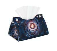 Decorative Tissue Box Cover Planet Stars and Galaxy Tissue Box Holder Aesthetic Leather Storage Organizer Box for Bathroom Vanity Tabletop Night Stands Office Funny Home Decorative Tissue Case