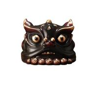 Decorative Tissue Box Cover Tissue Box Holder Ceramic Fortune Desktop Chinese style(Black)