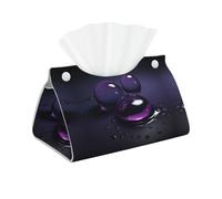 Decorative Tissue Box Cover Water Droplets Tissue Box Holder Aesthetic Leather Storage Organizer Box for Bathroom Vanity Tabletop Night Stands Office Funny Home Decorative Tissue Case