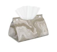Decorative Tissue Box Cover Wavy Line Style Tissue Box Holder Aesthetic Leather Storage Organizer Box for Bathroom Vanity Tabletop Night Stands Office Funny Home Decorative Tissue Case