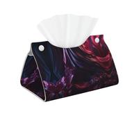 Decorative Tissue Box Cover Wavy Texture Tissue Box Holder Aesthetic Leather Storage Organizer Box for Bathroom Vanity Tabletop Night Stands Office Funny Home Decorative Tissue Case