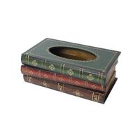 Decorative Tissue Box Covers Tissue Box Holders Creative Wooden Drawer Book Shaped Art Restaurant Storage Aesthetic Home Decor(C)