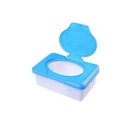 Decorative Tissue Box Dry Wet Tissue Box Wipes Storage Case Napkin Dispenser Paper Holder Container(Blue)