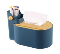Decorative Tissue Box Holder - 9.84x4.92x6.1 Inch Size, Multifunctional Dispenser Organizer, Modern Storage Container | Napkin Phone Stand Desk Decor Home Office Accessories Living Room Bedroom