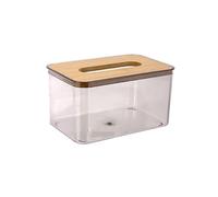 Decorative Tissue Box Japanese Style Capacity Multifunctional Wood Tissue Box Creative Living Room Desktop Napkin Paper(Medium)