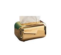 Decorative Tissue Box Luxury Gold Tissue Boxes Storage Napkin Holder Kitchen Box Paper Case Organizer Ornament Desktop(Gold)
