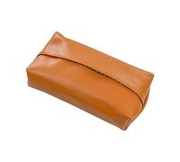 Decorative Tissue Box Tissue Box Luxury Living Room Creative Nordic Rectangular Storage PU Leather Pumping Paper(Orange)