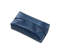 Decorative Tissue Box Tissue Box Luxury Living Room Creative Nordic Rectangular Storage PU Leather Pumping Paper(Deep Blue)