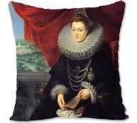 Decorative Toss Pillow Case Cover Protector Renaissance Baroque Woman Portrait Art - Rubens --The Infanta Isabel Clara Eugenia Rb