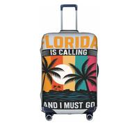 Decorative Travel Cover with Hidden Zipper, Anti-Scratch and Dust-Proof Printed "We're Going to Florida", white, M