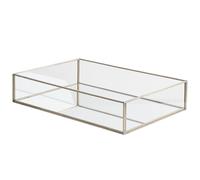 Beliani Mirrored Decorative Tray Silver Grenoble