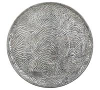 Beliani Decorative Tray KITNOS Metal Silver, Silver