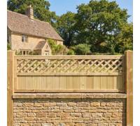 Decorative Urban Wooden Fence Panel, 6ft x 2ft (5 Pack) Heavy Duty Treated Timber | Contemporary-Style Fencing with Diamond Insert, Ideal for Any Garden Perimeter (Wide: 182cm x High: 60cm)