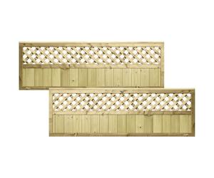 Decorative Urban Wooden Fence Panel, 6ft x 2ft Heavy Duty Treated Timber | Contemporary-Style Fencing with Diamond Insert, Ideal for Any Garden Perimeter (Wide: 182cm x High: 60cm)
