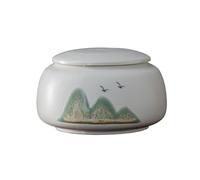 Decorative Urns Ceramic Memorial Urns For Funeral Columbarium For To Honor Your Loved One Or Pet Cremation Urn(White)