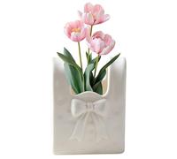 Decorative Vase | Aesthetic and Decorative Display Centerpiece - Flower Vase Bag Planter for Shelf, Table, Shelf, Bedroom, Living Room, Dining Room, Kitchen, Place of Place