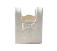 Decorative Vase | Aesthetic Bow Display Stand Centrepiece | Bag Flower Vase Brush Holder - For Home Table Top Bookshelf Living Room Dining Room Kitchen Workplace Cafe