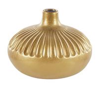 Beliani Decorative Vase CERCEI Stoneware 20 cm Gold, Gold
