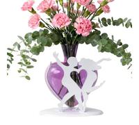 Decorative Vase,Heart-Shaped Floral Holder | Flower Vases with Dancing Couple Stand for Centerpieces,for Gardens Coffee Table Wedding Home Living Room