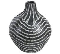 Beliani Decorative Vase Kualu 35 Cm Ceramic Black