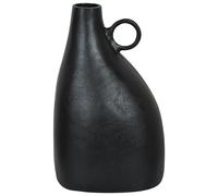 Beliani Decorative Vase NARBADA Metal 36 cm Black, Black