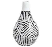 Decorative Vase OMBILIN Ceramic 50 cm White