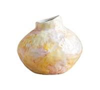 Decorative Vase Painted Ceramic Vase Home Decor for Tabletop Wall Flower Arranger for Fresh Dried Flowers for Home Decor(Small)