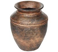 Beliani Decorative Vase PUCHONG Ceramic 40 cm Copper, Brown
