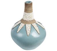Beliani Decorative Vase SILAU Ceramic 43 cm Blue, Blue