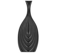 Beliani Decorative Vase THAPSUS Ceramic 39 cm Black, Black