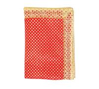 Decorative Velvet Chunari Large Cloth Puja Chunni Aasan Mat for Statue Frame Idol Temple for Indian Traditional Festival New year Decoration Home Decor(Size :- 41 Inches x 19 Inches)(Red and golden)