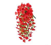 Decorative Vine Garland With Morning Glory And Eucalyptus Motifs, 75cm Length, PE Construction For Indoor Outdoor Transition Use Without Degradation(H)