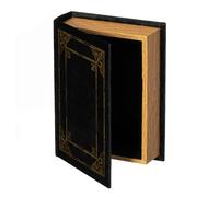 Decorative Vintage Book Shaped Trinket Storage Box - Black