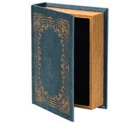 Decorative Vintage Book Shaped Trinket Storage Box - Blue