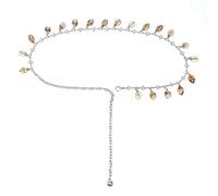 Decorative Waist Chain Body Chain With Metallic Accents And Seashells Detail Perfect For Vacation Jewelry Seashells Belt