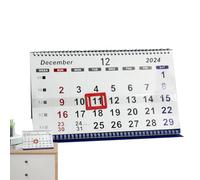 Decorative Wall Calendar, Sailing Calendar - 2025 Work Organization Desk Calendar | With Red Marker Frame, Includes Calendar December 2024-January 2026 for Workers