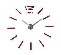 Decorative Wall Clock 3D Round Acrylic Silent and Non Ticking Seamless DIY Sticker Hanging Suitable for Living Room/Garden/Farmhouse/Indoor and Outdoor Decorative Wall Clocks