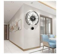 Decorative Wall Clock for Living Room,Wall-Mounted Quartz Clock Non-Ticking,Round Black Metal Wall Clocks,Retro Arabic Numerals Wall Watch for Kitchen Office Bedroom School-Battery Operated(B,S)