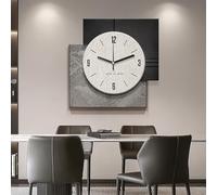 Decorative Wall Clock, Silent Non Ticking Clock, Abstract Modern Creative Geometric Round Art Decor, for Living Room, Dining Room, Entryway, Bedroom