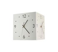 Decorative Wall Clocks Sensors Light Square Double Sided Corner Wall Clock