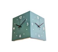 Decorative Wall Clocks Sensors Light Square Double Sided Corner Wall Clock