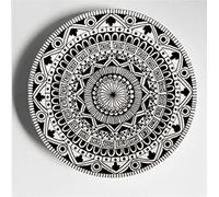 Decorative Wall Hanging Plate Ceramic Decorative Plate Unique European Style Wall Plate Round Art Decoration Home Bar Study Background-A3_7 Inches(17.5Cm)