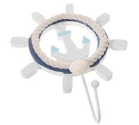 Decorative Wall Hook Anchor Shape Sea Star, Wall Mounted Cast Iron Coat Hook, Coastal Ornaments for Kids Room