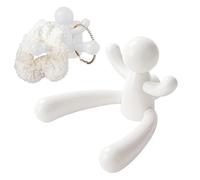 Decorative Wall Hooks, Cute Key Holder, Human Shaped Hanger, Self-Adhesive Stylish Design, Aesthetic Hair Band Organizer, Perfect for Jewelry Bathroom Entryway Bedroom Kitchen Home Decor