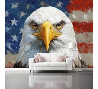 Decorative Wall Mural American Vulture Flag Printed Wallpaper, Paste The Wall Installation 99" x 69"/250 x 175 cm(WxH) Modern Photo Wallpaper for Bedroom and Living Room Colored