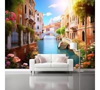 Decorative Wall Mural Fantasy Digital Art 3D Architecture Printed Wallpaper, Paste The Wall Installation 250 x 175 cm（WxH Modern Photo Wallpaper for Bedroom and Living Room Color