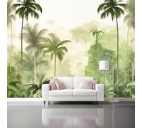 Decorative Wall Mural Tropical Plants Plants Palm Trees Printed Wallpaper, Paste The Wall Installation 150 x 105 cm（WxH Modern Photo Wallpaper for Bedroom and Living Room Green